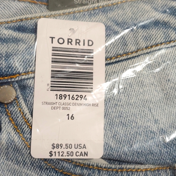 ❤️NWT VINTAGE TORRID JEAN - DESTRUCTED - SEQUIN UNDERLAY - MID RISE - DISTRESSED - Picture 6 of 12